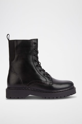Bottines en cuir nappa Bleyze  - Noir