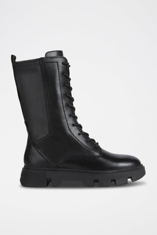 Bottines en cuir nappa Vilde H  - Noir