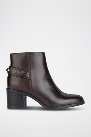 Bottines en cuir New Asheel A  - Marron
