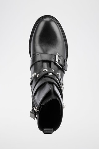 Bottines en cuir nappa Hoara - Noir