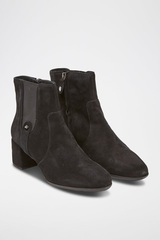 Bottines en cuir de chèvre nubuck D N.Annya M - Noir