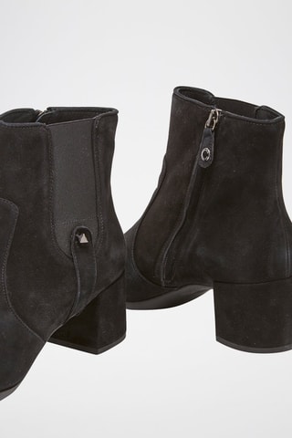 Bottines en cuir de chèvre nubuck D N.Annya M - Noir