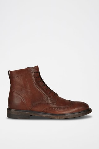 Bottines en cuir nappa de mouton Aurelio H  - Marron