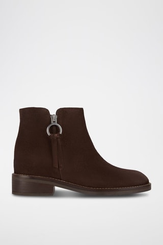 Bottines en nubuck Larysse - Marron foncé