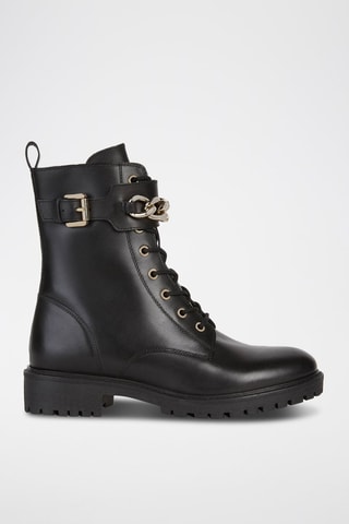 Bottines en cuir nappa Hoara - Noir