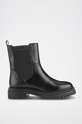 Bottines en cuir nappa Iridea - Noir