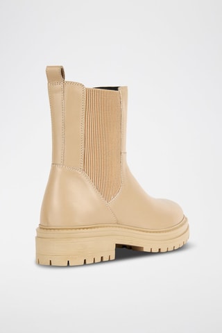 Bottines en cuir nappa Iridea - Beige