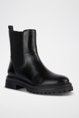 Bottines en cuir nappa Iridea - Noir