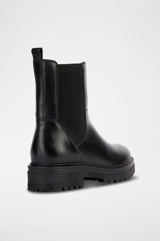 Bottines en cuir nappa Iridea - Noir