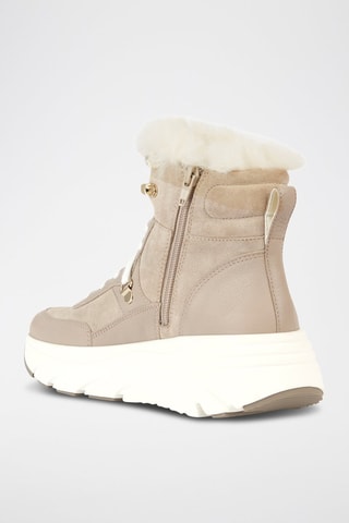 Bottines fourrées en cuir Diamanta - Beige