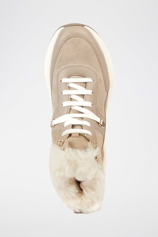 Bottines fourrées en cuir Diamanta - Beige