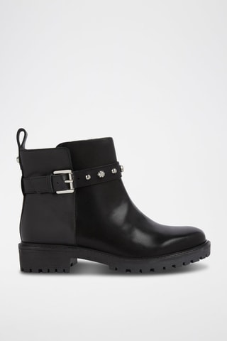 Bottines en cuir - Noir