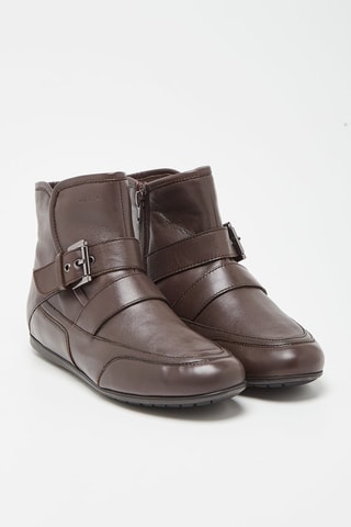 Bottines en cuir nappa Moena - Marron
