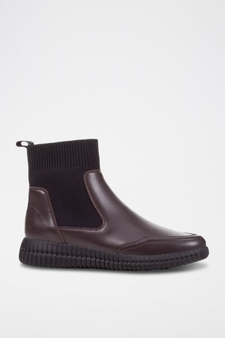 Bottines en cuir - Chocolat