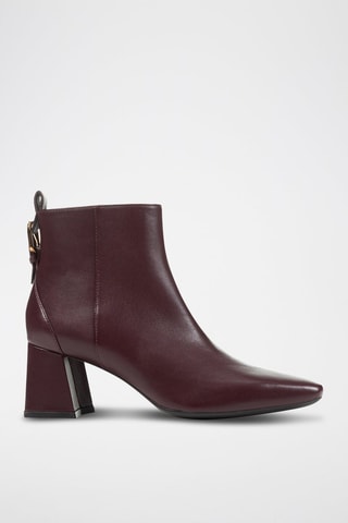 Bottines en cuir de mouton nappa Giselda - Bordeaux