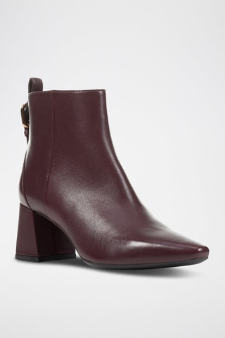 Bottines en cuir de mouton nappa Giselda - Bordeaux