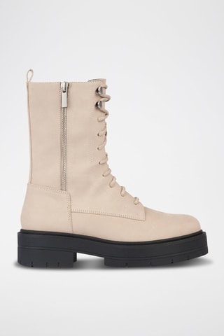 Bottines cuir Spherica - Beige