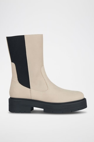 Bottines cuir Spherica - Beige