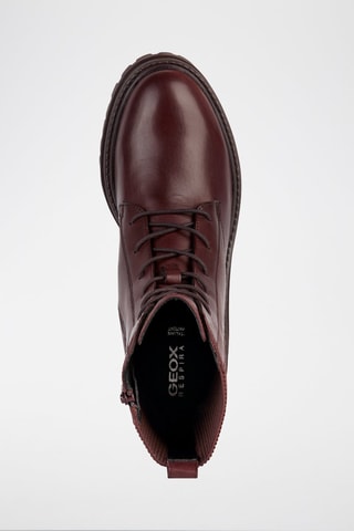 Bottines en cuir nappa Iridea N - Bordeaux