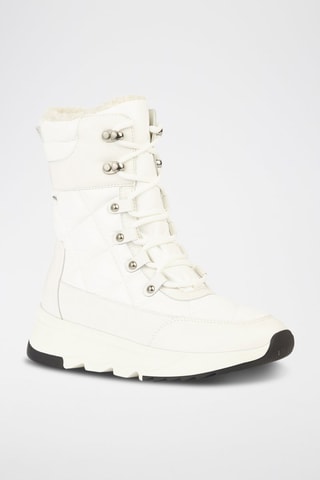 Bottines fourrées cuir nappa Falena - Blanc