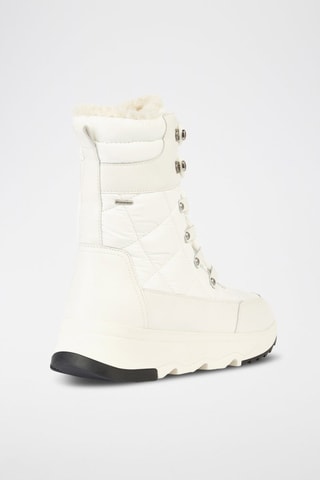 Bottines fourrées cuir nappa Falena - Blanc