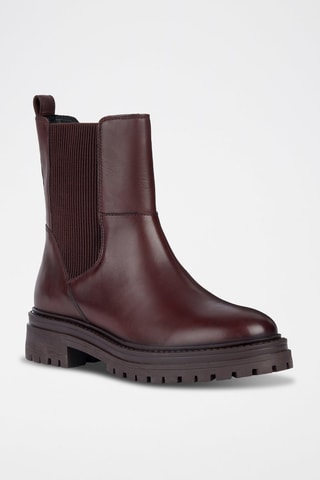 Bottines en cuir nappa Iridea - Bordeaux