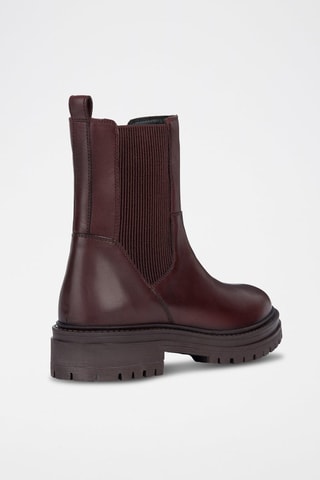 Bottines en cuir nappa Iridea - Bordeaux