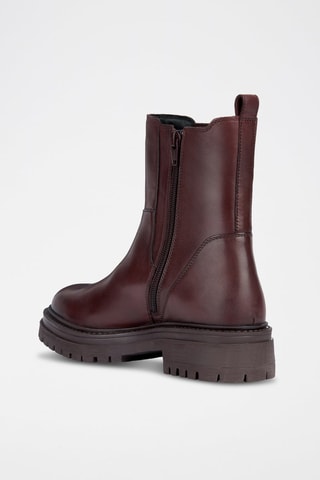 Bottines en cuir nappa Iridea - Bordeaux