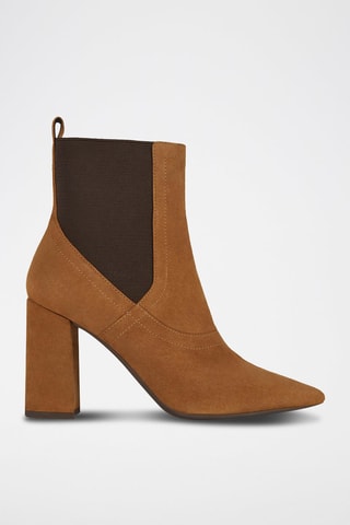 Bottines en cuir de chèvre nubuck Bigliana - Camel