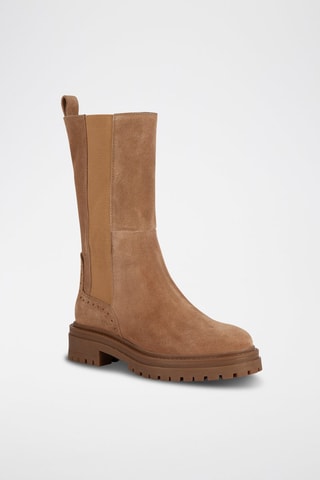 Bottines Chelsea en nubuck Iridea - Camel