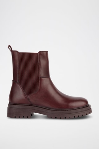 Bottines en cuir nappa Iridea - Bordeaux