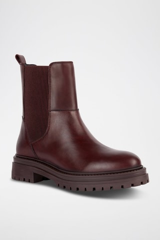 Bottines en cuir nappa Iridea - Bordeaux