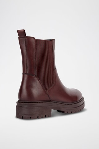 Bottines en cuir nappa Iridea - Bordeaux