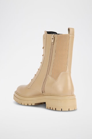 Bottines en cuir nappa Iridea - Beige