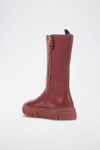 Bottines en cuir nappa Isotte - Rouge brique