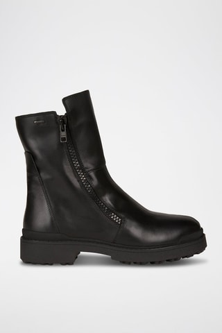 Bottines fourrées en cuir nappa Nevegal - Noir