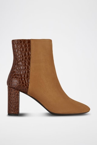Bottines en cuir D Pheby 80 F - Camel et marron