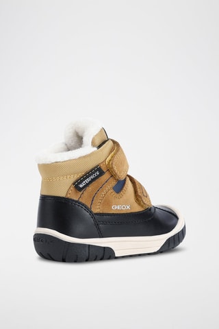 Bottines fourrées en cuir Omar - Bleu marine