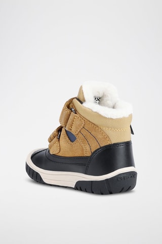 Bottines fourrées en cuir Omar - Bleu marine