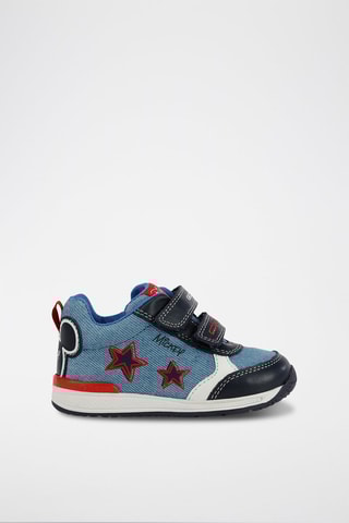 Baskets en cuir Rishon Mickey Disney - Bleu