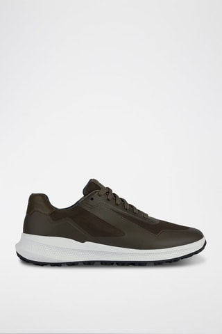 Baskets en cuir Pg1X - Olive foncé
