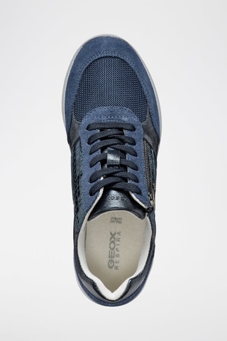 Baskets compensées en cuir Haleney - Bleu