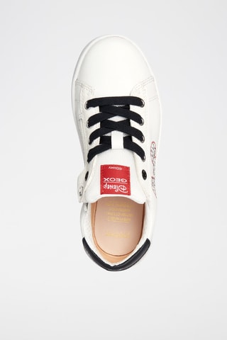 Baskets en cuir nappa Mickey Disney - Blanc