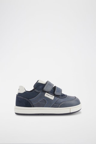 Baskets en cuir Trottola - Bleu et blanc