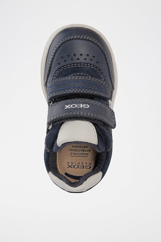 Baskets en cuir Trottola - Bleu et blanc