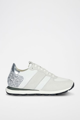 Baskets en nubuck et cuir nappa Spherica Vseries - Blanc