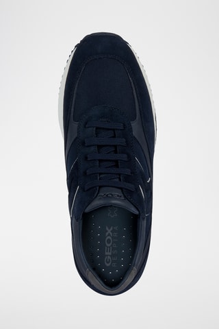 Baskets en cuir Uomo Happy - Bleu
