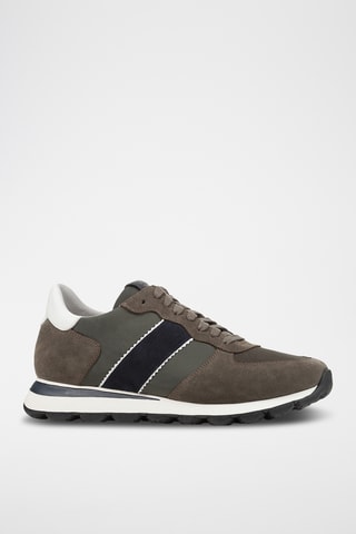 Baskets en cuir - Olive/Navy
