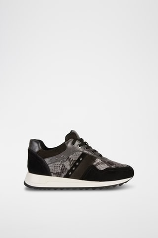 Baskets en cuir Tabelya - Noir et gris foncé