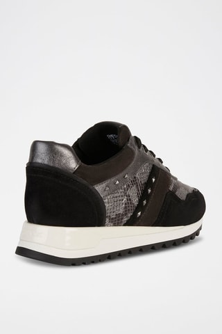 Baskets en cuir Tabelya - Noir et gris foncé